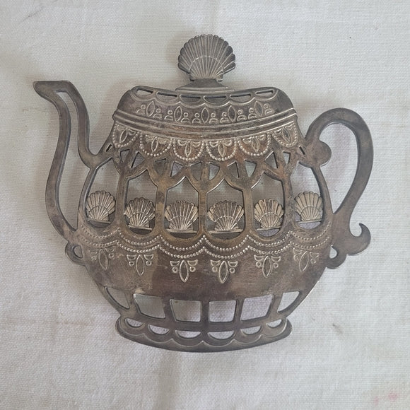 Vintage Silver Plate Tea Pot Trivet