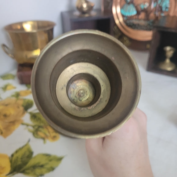 Vintage Brass Candle Holder Votive Tapered India