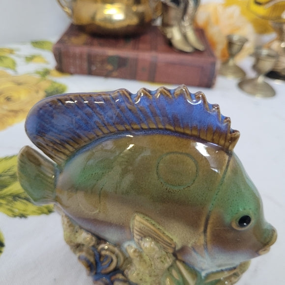 Fish, Ceramic Blue, and Green Glaze