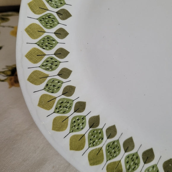 Vintage Ironstone Platter Green Tones Made in Spain