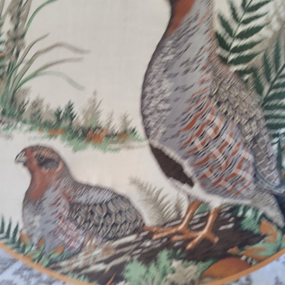 Vintage Game Birds Quilted Framed