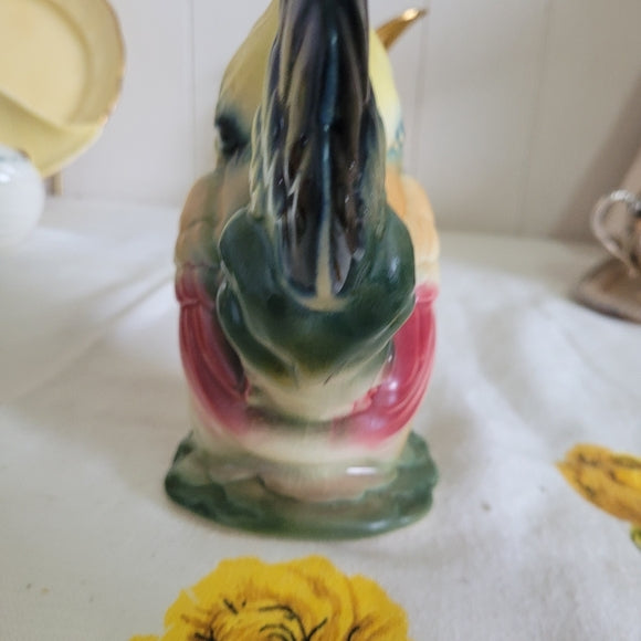 Vintage Ceramic Hen and Rooster Figurines