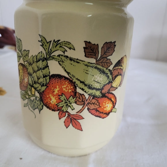 Vintage Utensil Holder Mushrooms and Vegetables