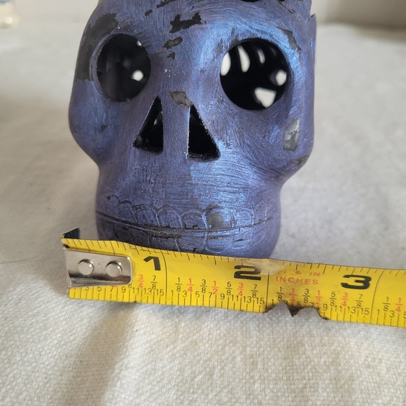 Upcycled Skull Candle Cover Decor