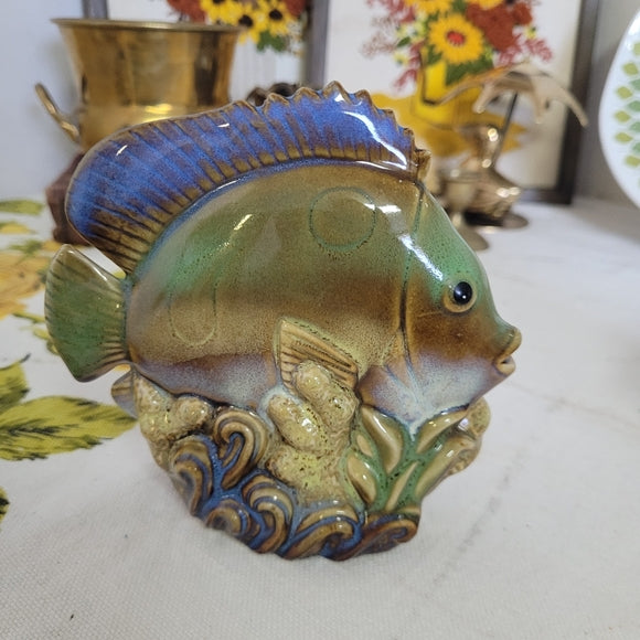 Fish, Ceramic Blue, and Green Glaze