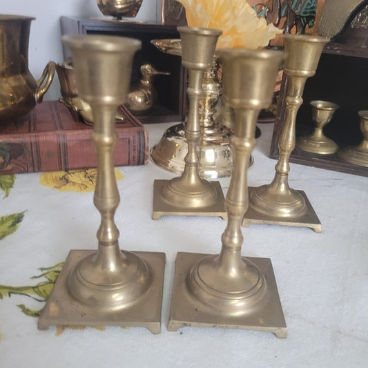 Vintage Brass Candleholders set of 2