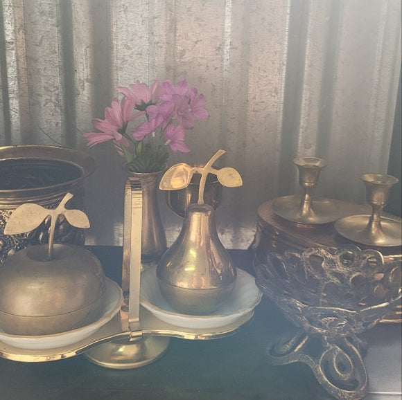 Vintage Brass Candleholders set of 2