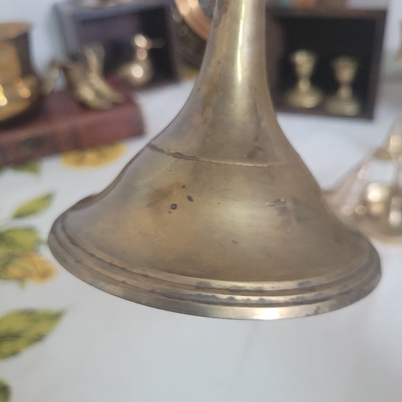 Vintage Brass Candle Holder Votive Tapered India