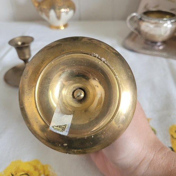 Vintage Brass Candleholders set of 2