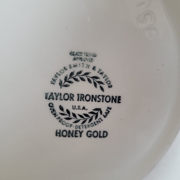 Vintage Taylor Ironstone Dinner Plate Honey Gold Retro MCM