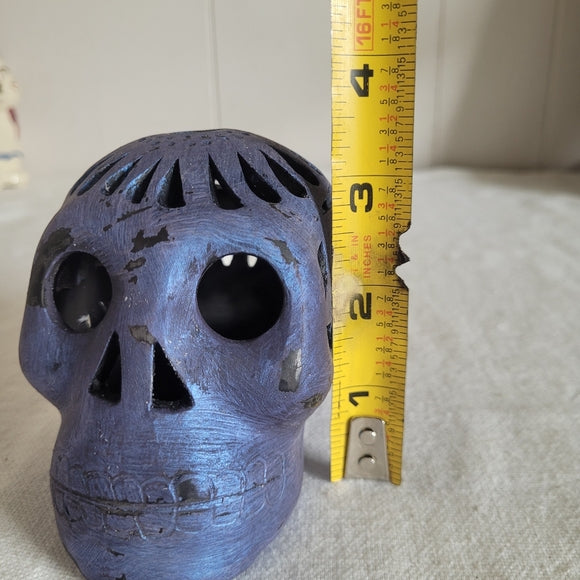 Upcycled Skull Candle Cover Decor