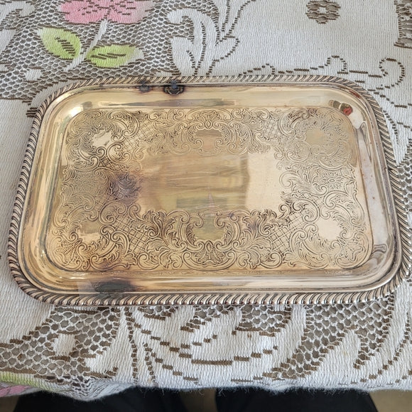 Vintage Sliver Plate Cream and Sugar with Tray made in Canada