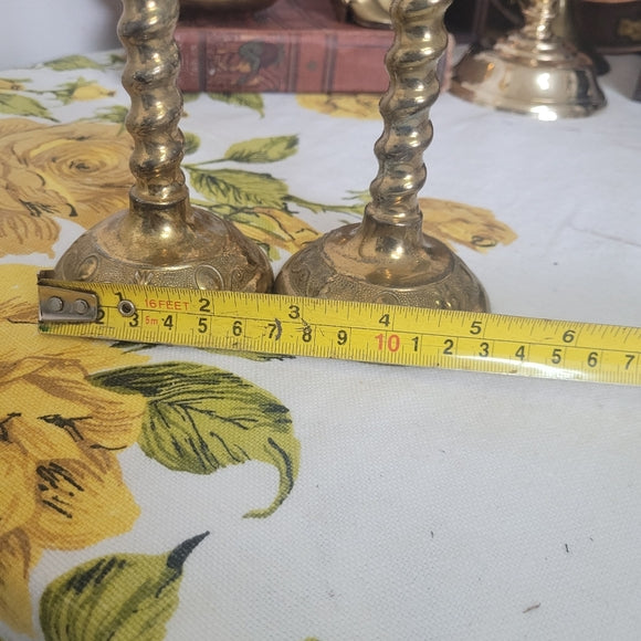 Vintage Brass Candleholders set of 2