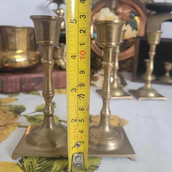 Vintage Brass Candleholders set of 2