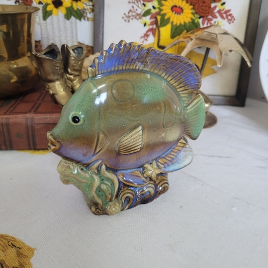 Fish, Ceramic Blue, and Green Glaze