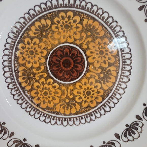 Vintage Kathie Winkle Dinner Plates Autumn Glen Made in England set of 4