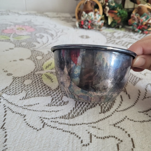 Vintage Silver Plate Bowls 2 Rustic