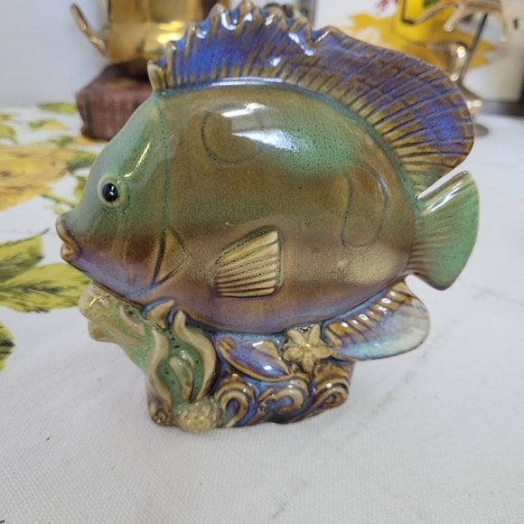 Fish, Ceramic Blue, and Green Glaze