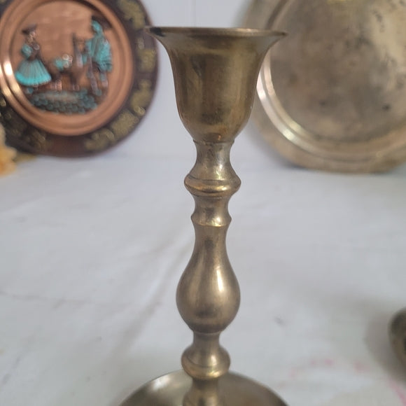 Vintage Brass Candleholders set of 2 marriage