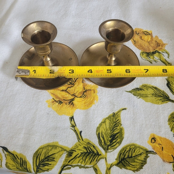 Vintage Brass Candleholders set of 2