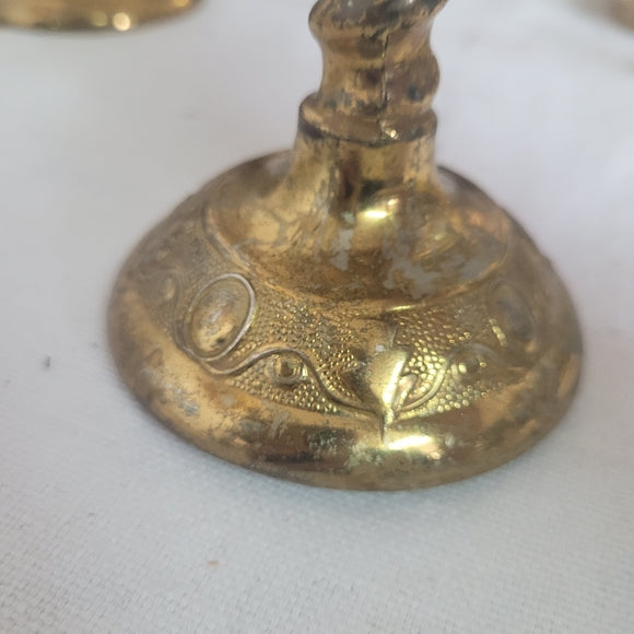 Vintage Brass Candleholders set of 2