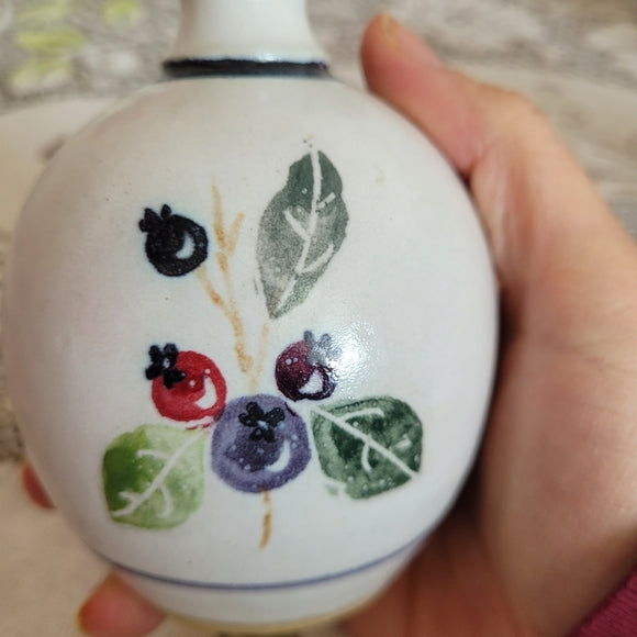 Studio Pottery Oil Defuser with Berries