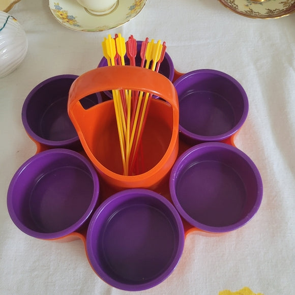 Vintage Party snack set “Better maid” by Dialene, UK Retro Orange Purple