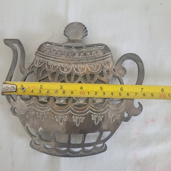 Vintage Silver Plate Tea Pot Trivet