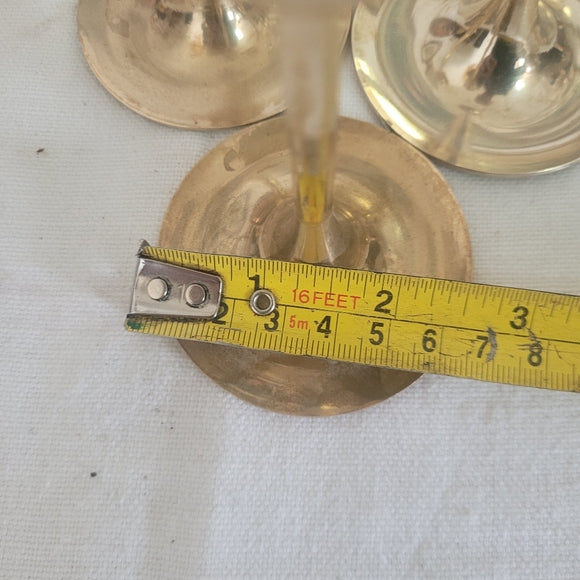 Vintage Brass Candleholders set of 3