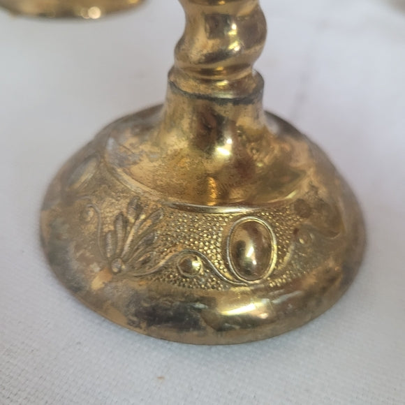 Vintage Brass Candleholders set of 2