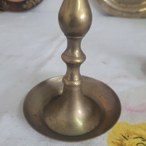 Vintage Brass Candleholders set of 2 marriage