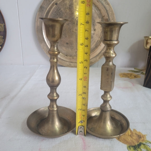 Vintage Brass Candleholders set of 2 marriage