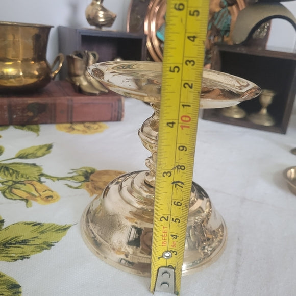 Vintage Brass Pillar Candle Holder India