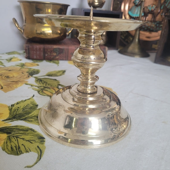 Vintage Brass Pillar Candle Holder India