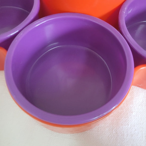 Vintage Party snack set “Better maid” by Dialene, UK Retro Orange Purple