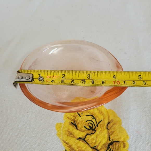 Vintage Art Glass Ashtray Pink