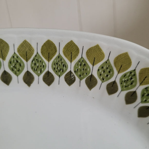 Vintage Ironstone Platter Green Tones Made in Spain