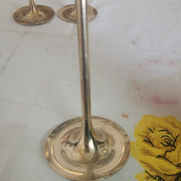 Vintage Brass Candleholders set of 3