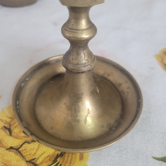 Vintage Brass Candleholders set of 2 marriage