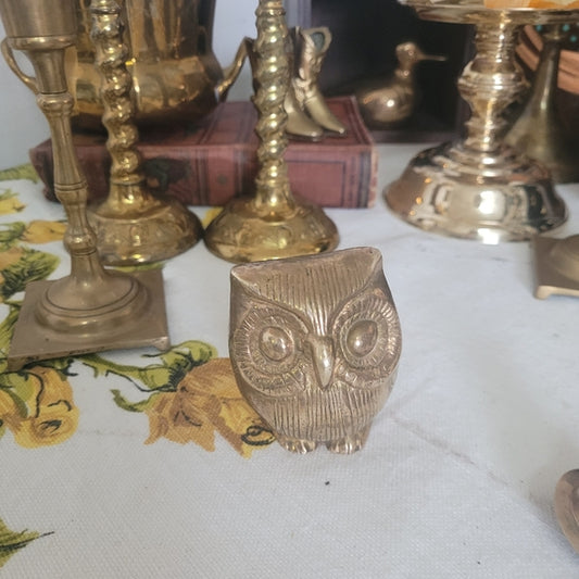 Vintage Brass Owl India