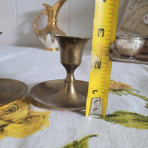 Vintage Brass Candleholders set of 2