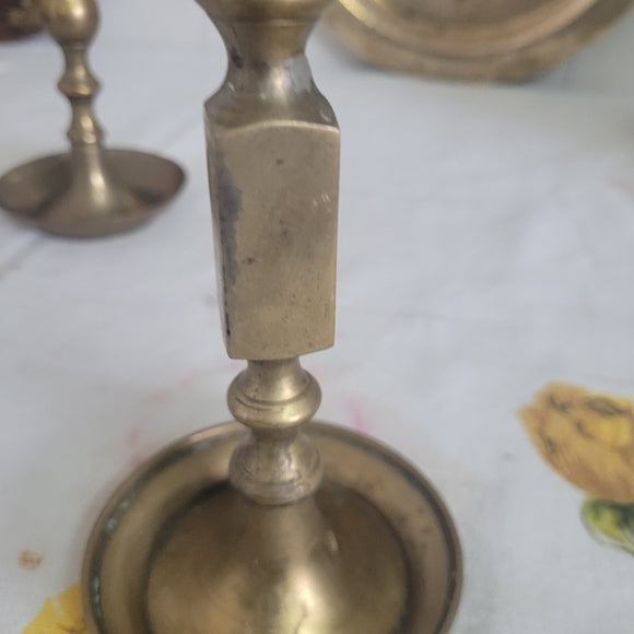 Vintage Brass Candleholders set of 2 marriage