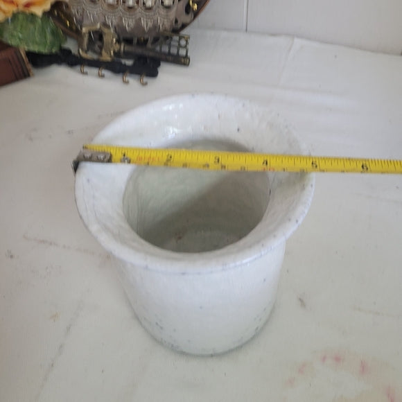 Vintage Raku Sudio Pottery Flower Pot White