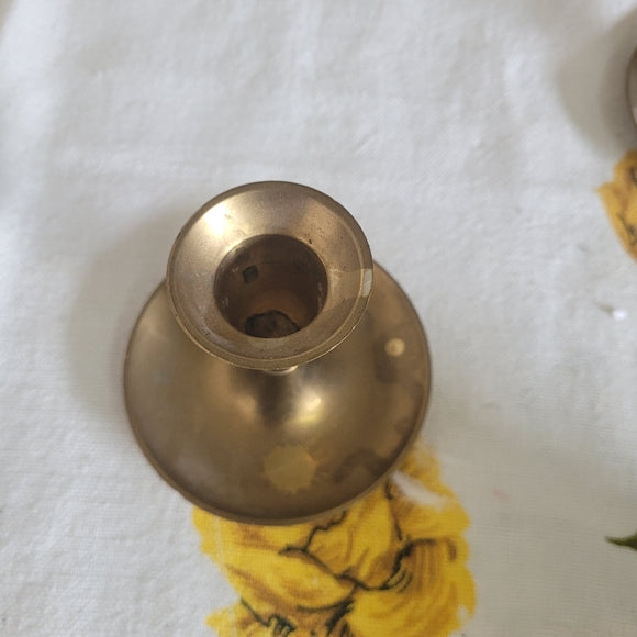 Vintage Brass Candleholders set of 2