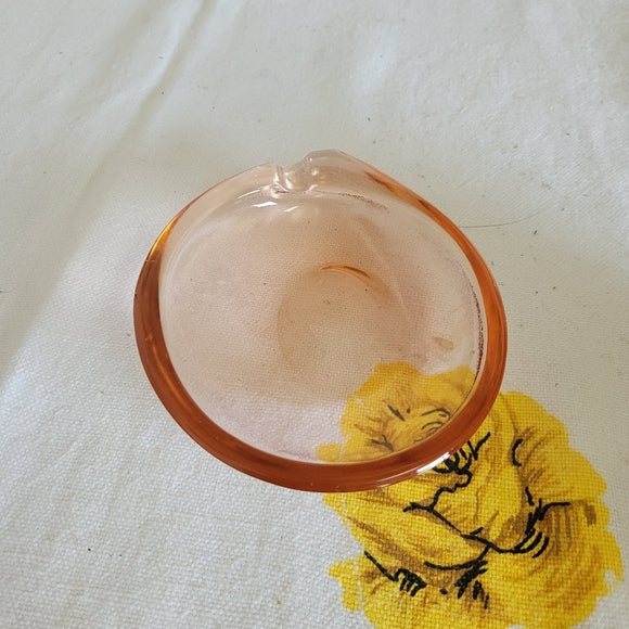 Vintage Art Glass Ashtray Pink