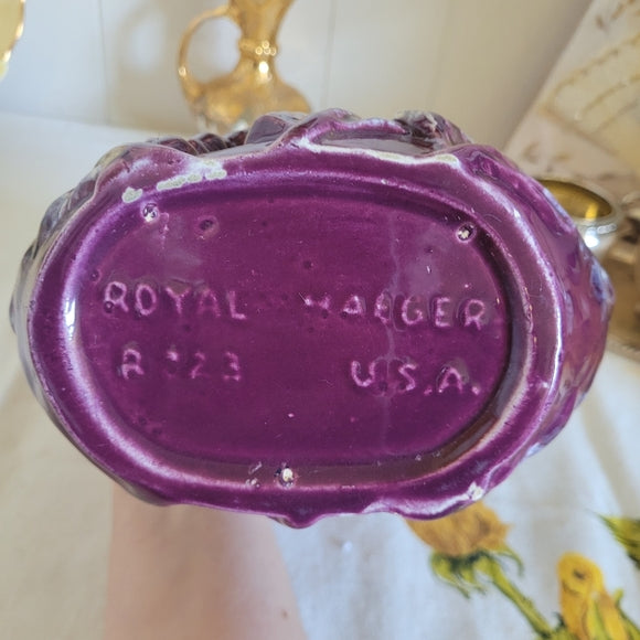 Royal Haeger Fern Vase Purple USA