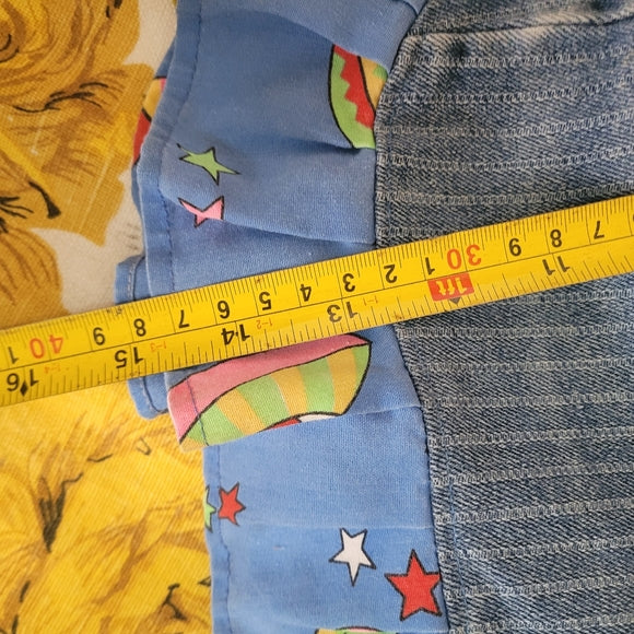 Vintage Apron Hand Crafted Alien Jean