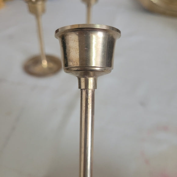 Vintage Brass Candleholders set of 3