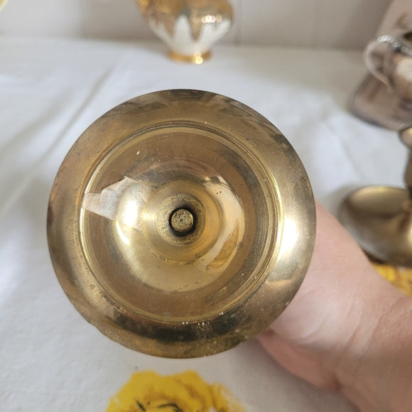 Vintage Brass Candleholders set of 2