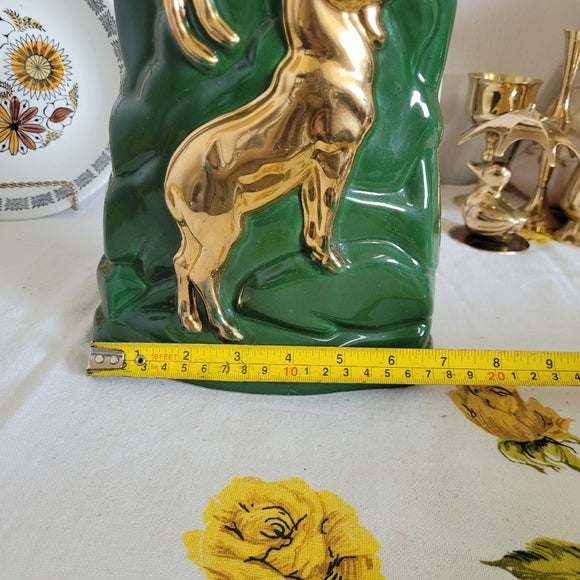 Vintage Gold Ram Ceramic Lamp Base